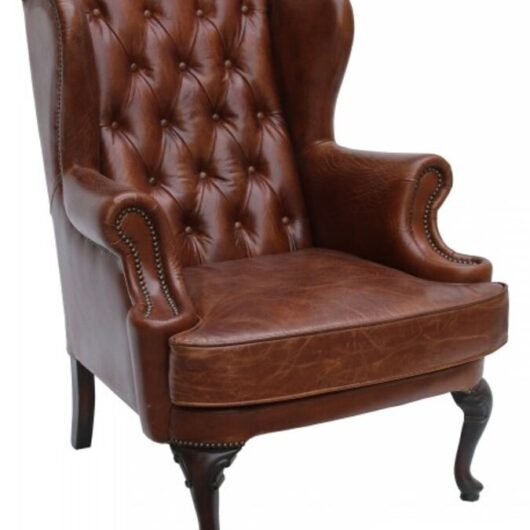 Adler Vintage Leather Wing Chair