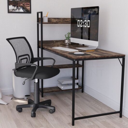 Airsdale Office Mesh Chair Backrest Armrest Ergonomic, Black