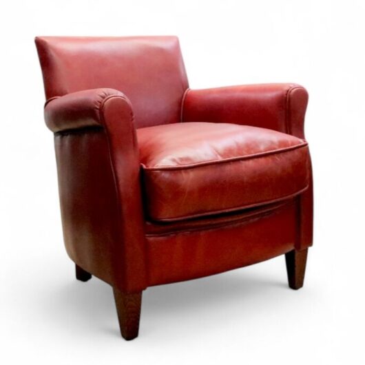 Alfie Vintage Rouge Red Distressed Leather Chair