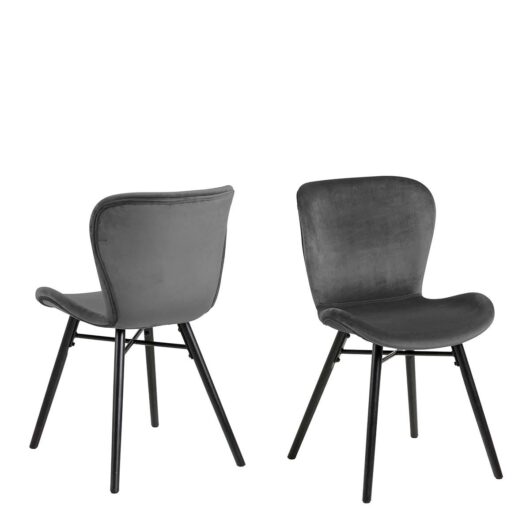 Batilda Dining Chair in Dark Grey Set of 2, none
