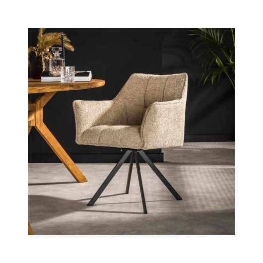Bouclé Dining Chair Bentley Beige