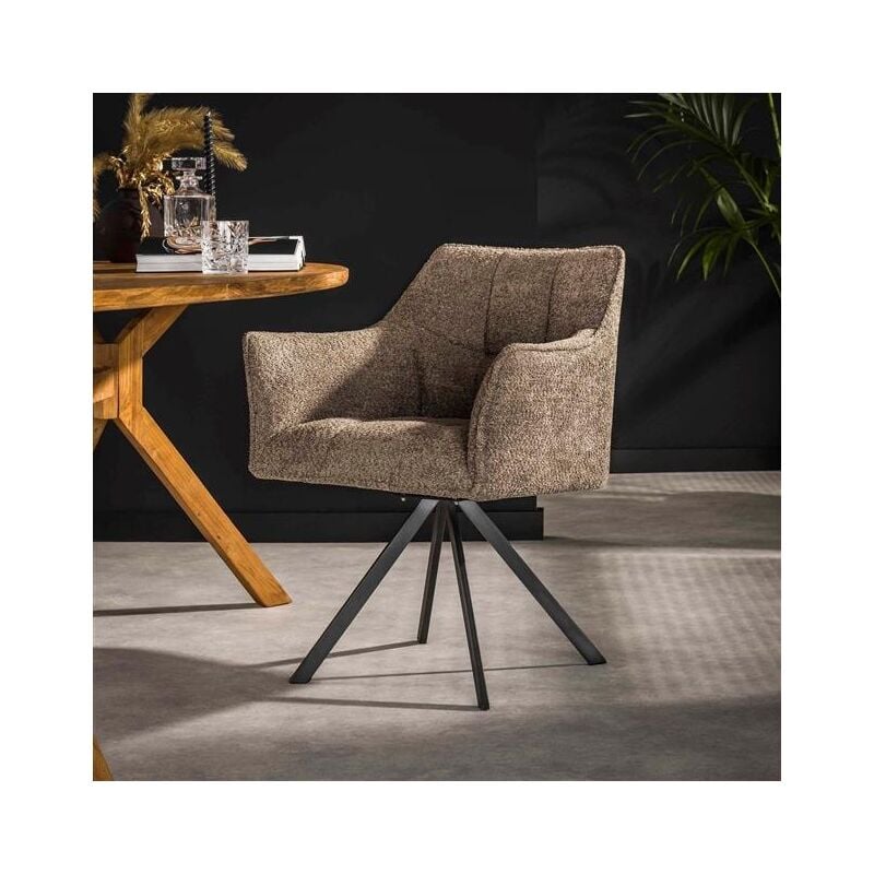 Bouclé Dining Chair Bentley Taupe