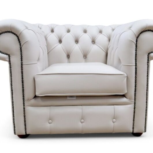 Chesterfield Low Back Club Chair Shelly Grove Real Leather