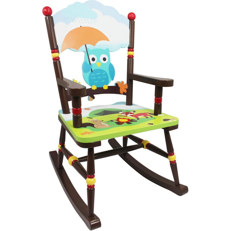 Childrens Enchanted Woodland Kids Wooden Rocking Chair TD-11738A - Fantasy Fields