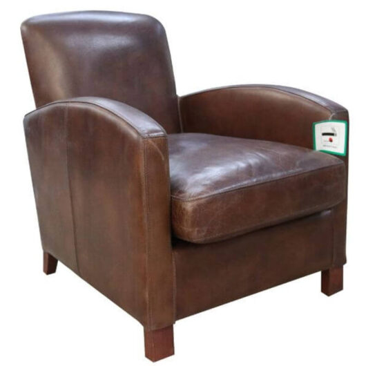 Corey Vintage Brown Distressed Leather Chair