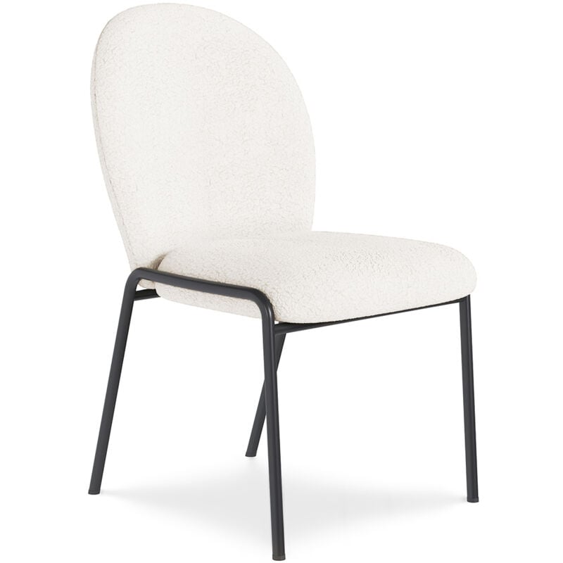 Dining Chair - Bouclé Fabric Upholstery - Erys
