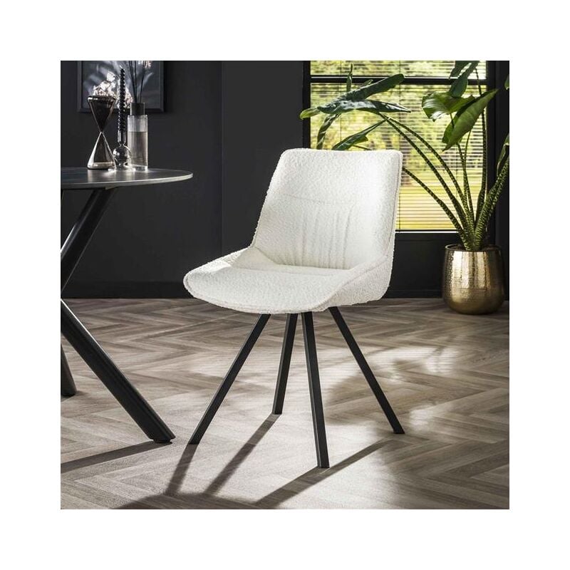 Dining Chair Finesse Boucle White