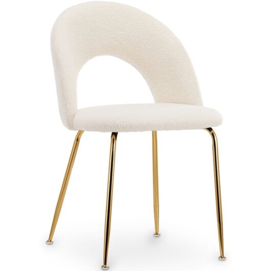 Dining Chair - Upholstered in Bouclé Fabric - Amarna