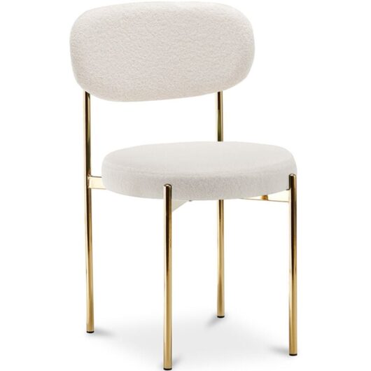 Dining Chair - Upholstered in Bouclé Fabric - Dahe