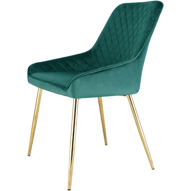Evie Velvet Accent Dining Chair - Green