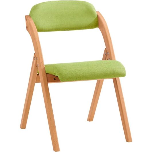 Folding Chair Wooden Padded Folding Kitchen Dining Chair Office Chair Desk Chair,FST92-GR - Sobuy