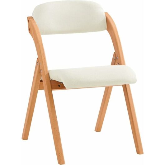 Folding Chair Wooden Padded Folding Kitchen Dining Chair Office Chair Desk Chair,FST92-W - Sobuy