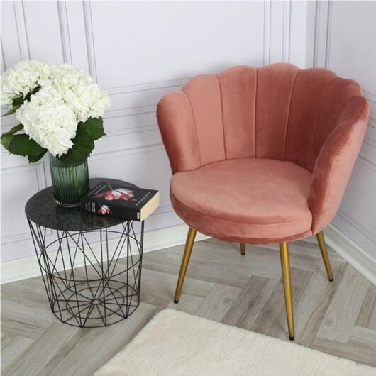 Genesis flora Petal Back Scallop Chair - Dusty Pink