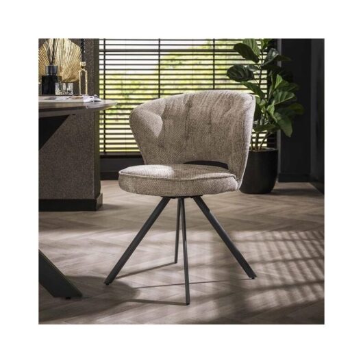 Industrial Dining Chair Dion Taupe
