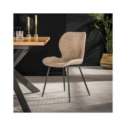 Industrial Dining Chair Golf Boucle Beige