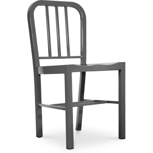 Jadon Design Chair - Steel Dark grey Steel, Metal - Dark grey