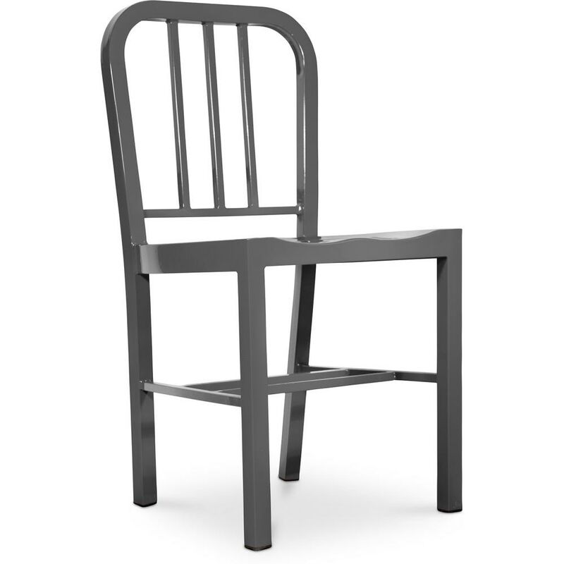 Jadon Design Chair - Steel Dark grey Steel, Metal - Dark grey