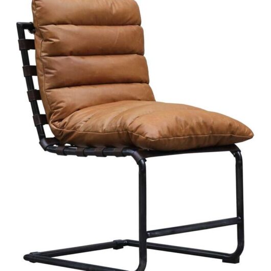 Lancaster Vintage Tan Leather Dining Chair