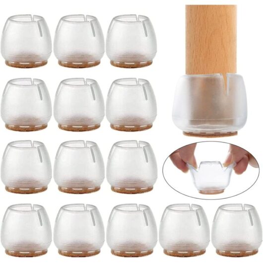 Linghhang - 16 Pieces Chair Caps 14-18mm Silicone Furniture Feet Pads Protector Chair Leg Covers Table Scratch Proof Floor Protectors for Round Feet