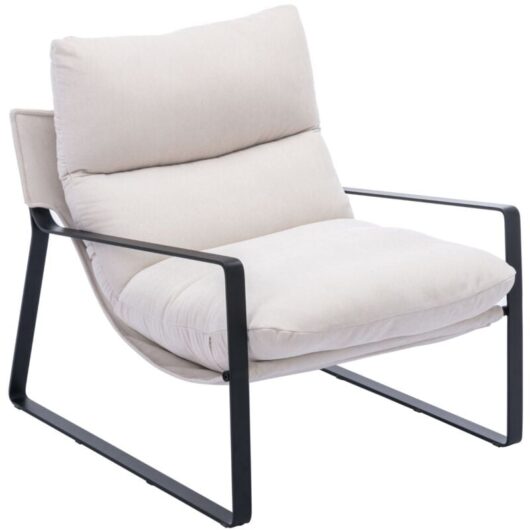 Modern Accent Chair in Chenille Fabric Armchair Occasional Tub Chair for Home Bedroom Living Room, Beige
