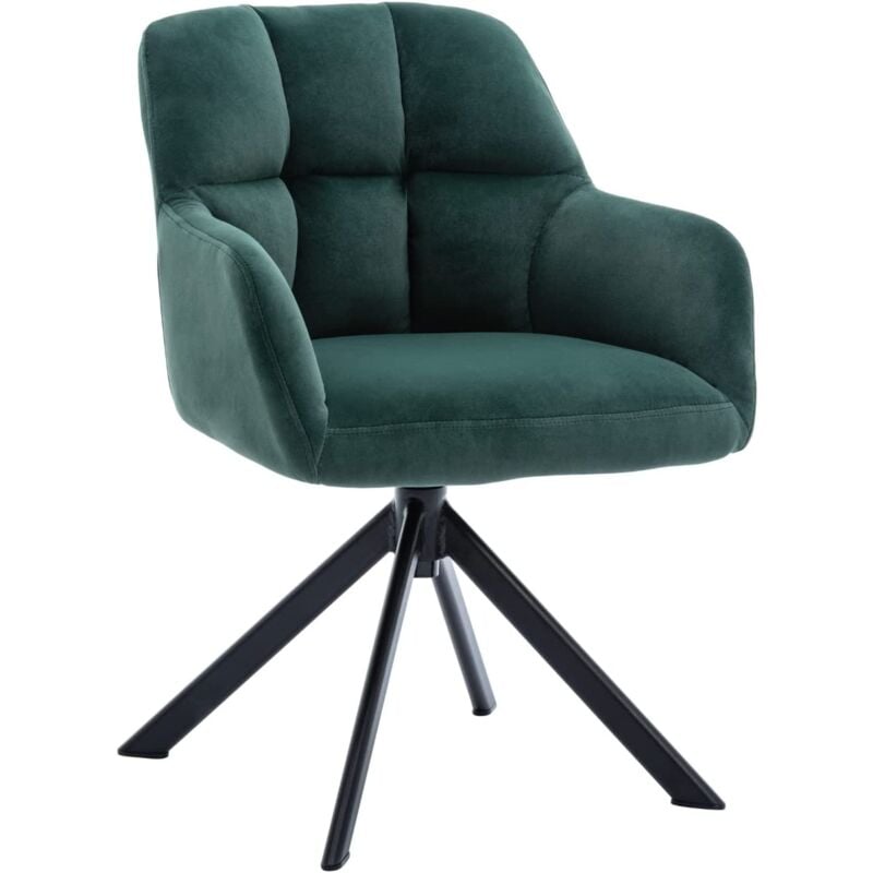 Modern Desk Chair in Soft Velvet Armchair Comfty Swivel Chair Upholstered Task Chair with Wingback for Home Office Living Room, Green