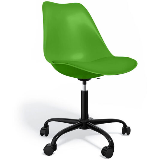 Office Chair with Wheels - Swivel Desk Chair - Tulip Black Frame