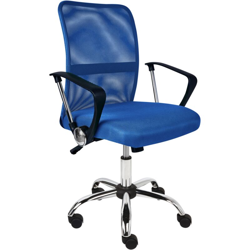 Office Desk Chair Swivel Adjustable Height Mesh Upholstery Blue Best