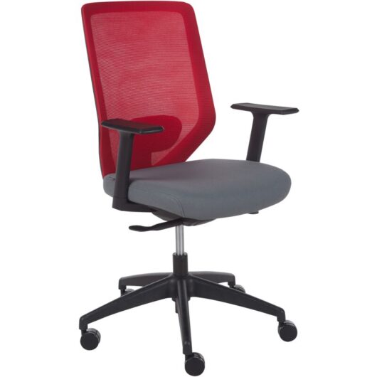 Office Desk Chair Swivel Adjustable Height Tilt Mesh Upholstery Red Virtuoso