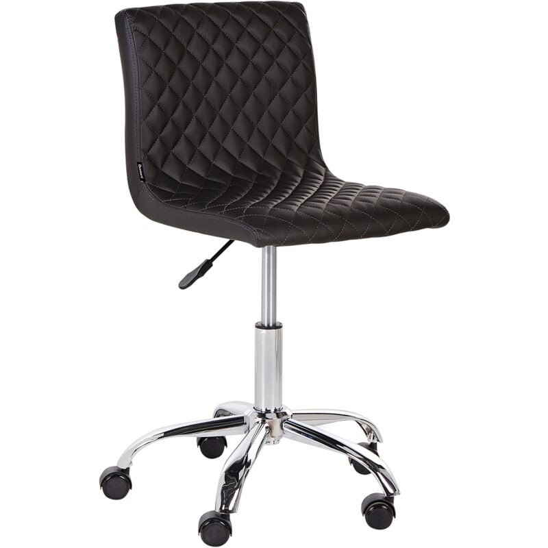 Office Desk Chair Upholstered pu Adjustable Height Black Orlando
