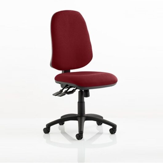 Olson Home Office Chair In Chilli With Castors
