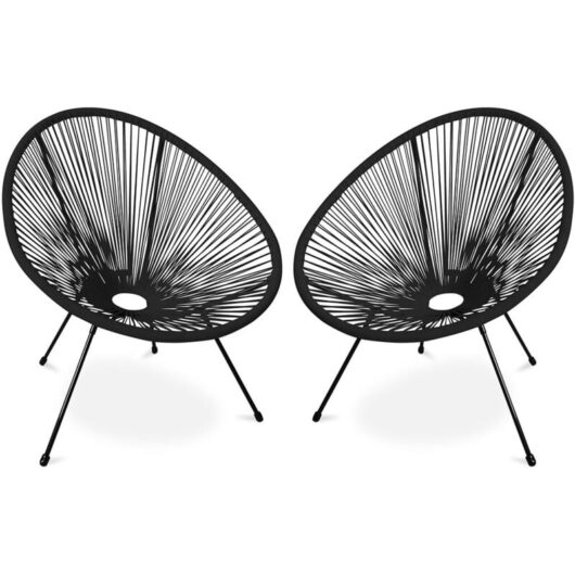 Pack Acapulco Chair x2 - Black Legs - New edition