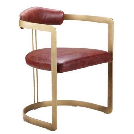 Parker Vintage Brown Leather Dining Chair