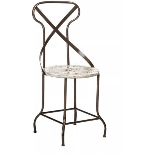 Premier Housewares Artisan Cream Metal Chair