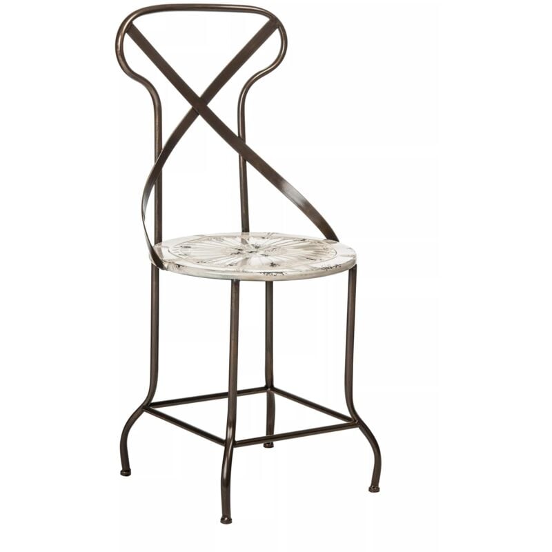 Premier Housewares Artisan Cream Metal Chair