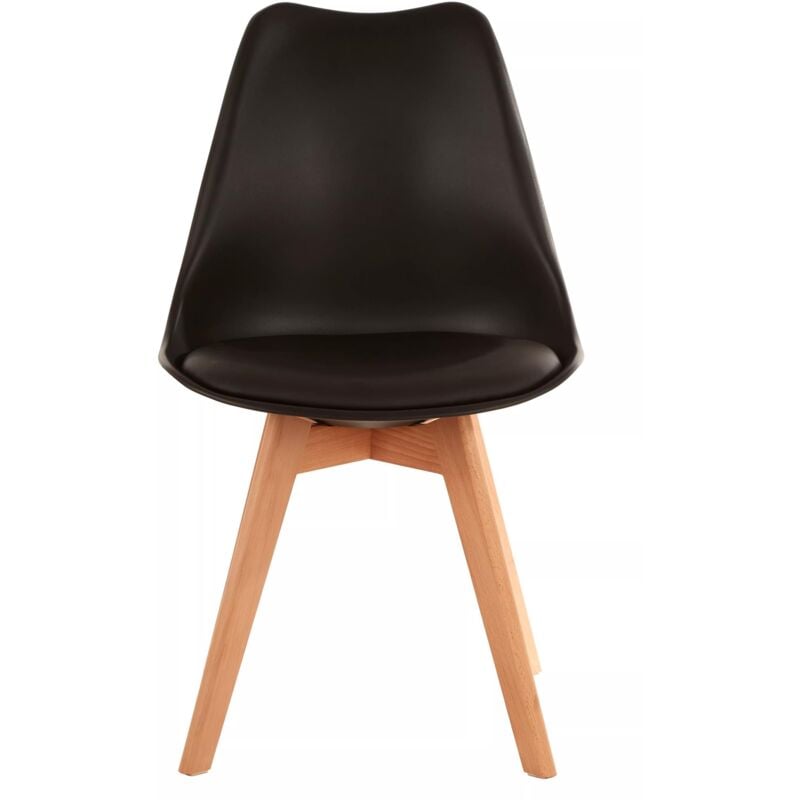 Premier Housewares Stockholm Black Chair with Cushion