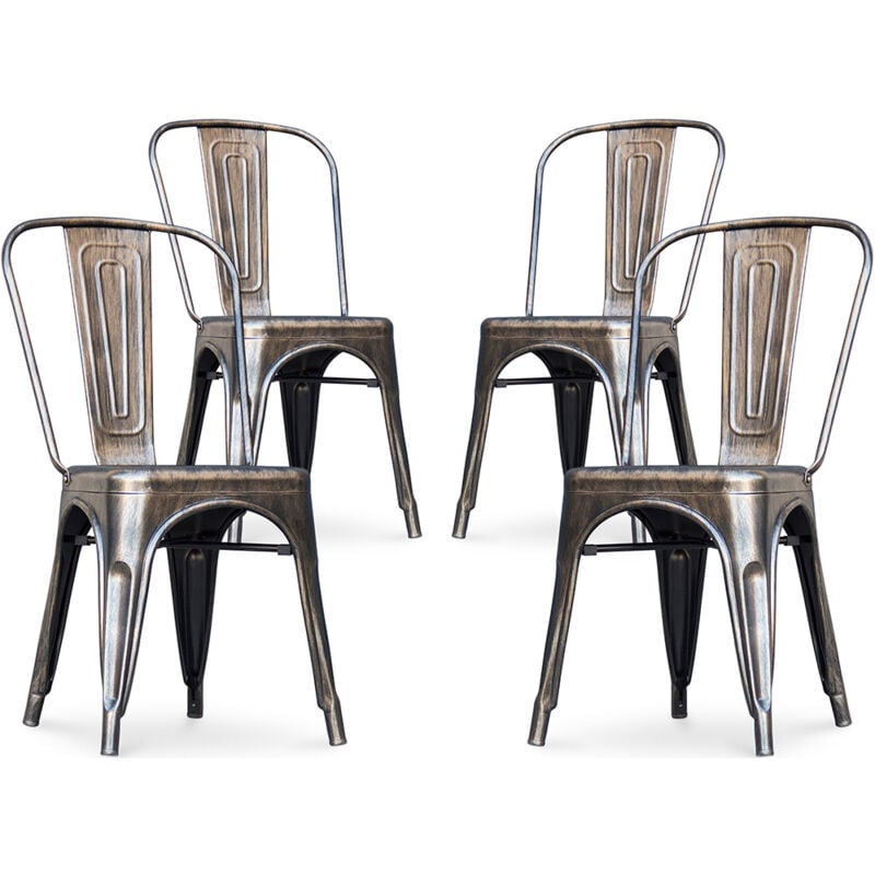 Privatefloor - Pack of 4 Dining Chairs - Industrial Design - New Edition - Stylix