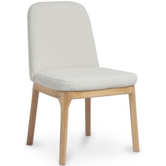 Privatefloor - Upholstered Dining Chair - White Boucle - Biscayne