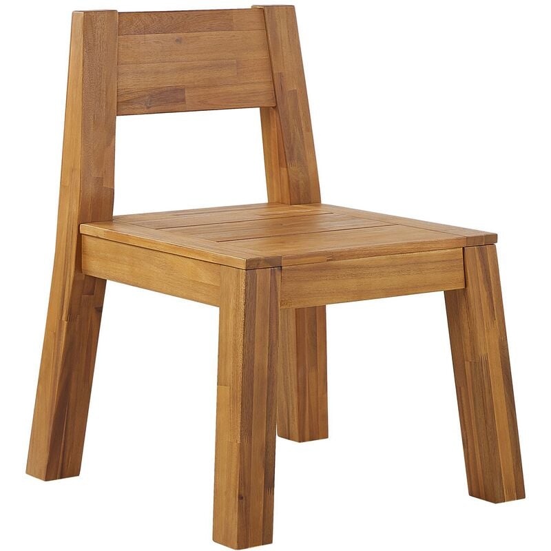 Rustic Garden Dining Chair Indoor Outdoor Laminated Acacia Wood Livorno