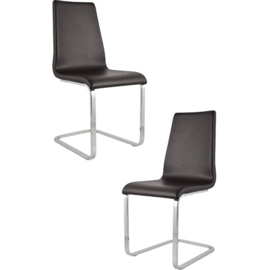 T M C S - Tommychairs 2 Berlin chairs steel legs, wood seat and brown faux leather