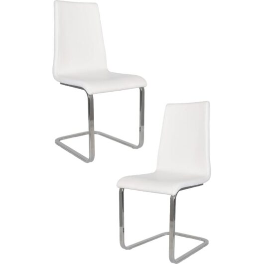 T M C S - Tommychairs 2 Berlin chairs steel legs, wood seat and white faux leather