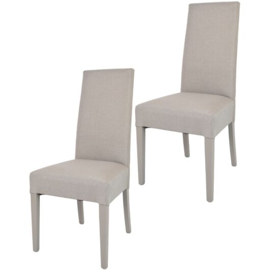 T M C S - Tommychairs 2 Glam chairs in beech, seat in suede fabric