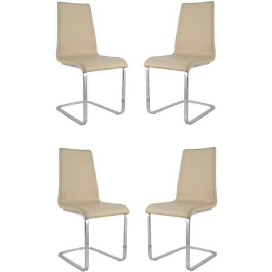 T M C S - Tommychairs 4 Berlin chairs steel legs, wood seat and linen faux leather