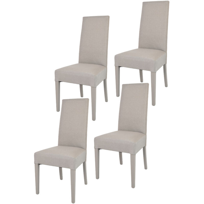 T M C S - Tommychairs 4 Glam chairs in beech, seat in suede fabric