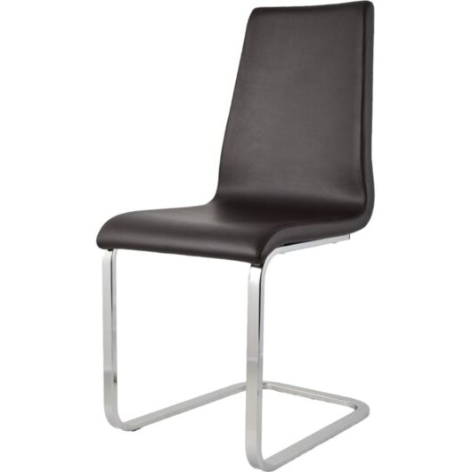 T M C S - Tommychairs Berlin chair steel legs, wood seat and brown faux leather