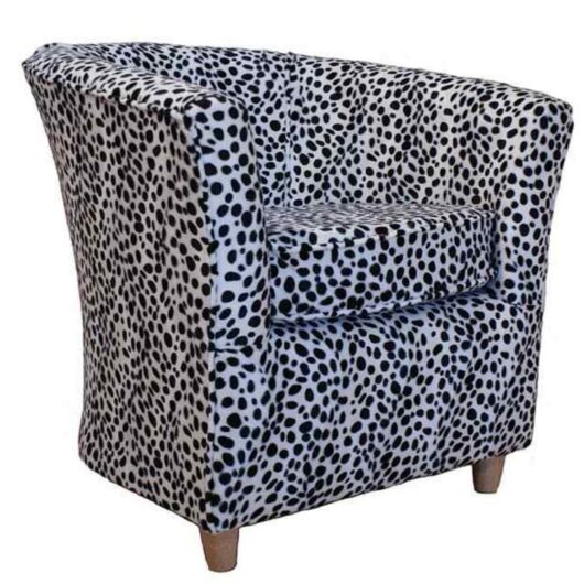 Tub Chair Fabric Bucket Animal Print Chair Dalmation
