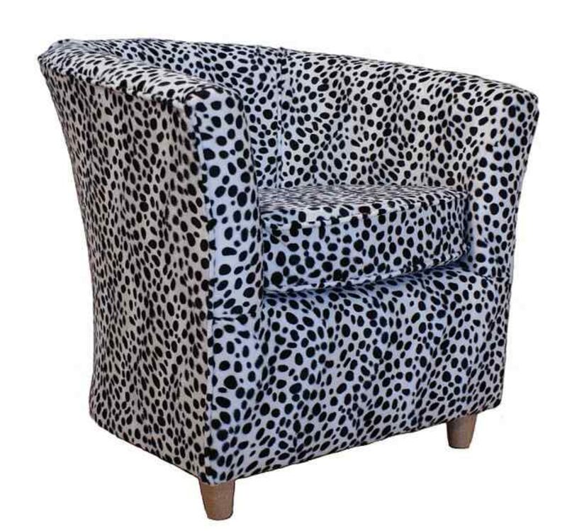Tub Chair Fabric Bucket Animal Print Chair Dalmation