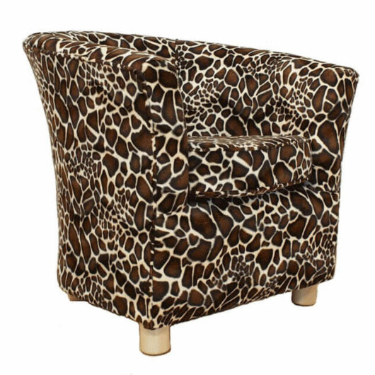 Tub Chair Fabric Bucket Animal Print Chair Little Giraffe