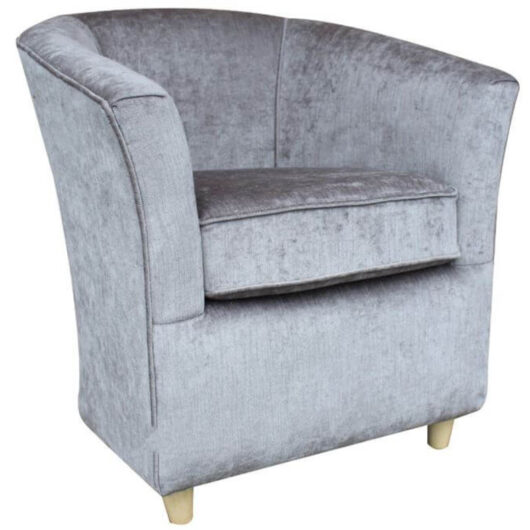Tub Chair Sofa Fabric Bucket Chair Belvedere Pewter Grey