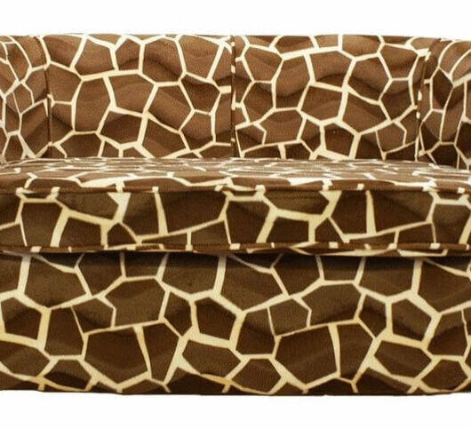 Tub Chair Sofa Velour Fabric Bucket Chair Animal Print Giraffe