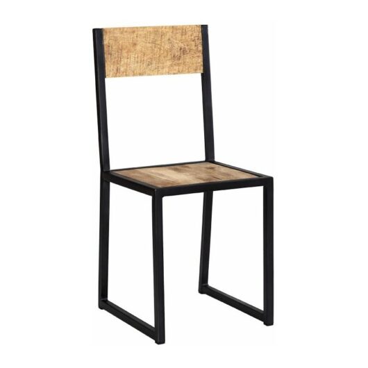 Upcycled Industrial Mintis Metal and Wood Chair - Light Wood